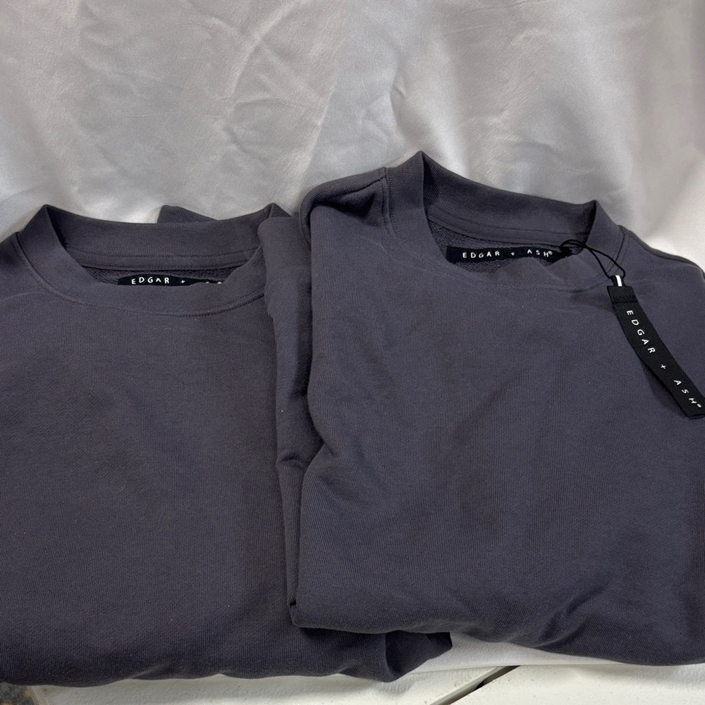 ⛳️Edgar + Ash Men's Gray Crew Sweatshirts